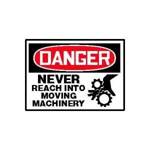   REACH INTO MOVING MACHINERY (W/GRAPHIC) Adhesive Dura Vinyl   Each 3 1