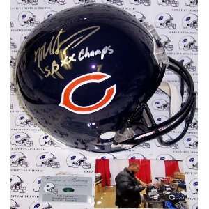  Mike Singletary Autographed Helmet   Full Size 