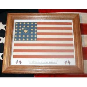  Framed, American Civil War 34 star Flag1st Minnesota 