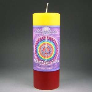  Crystal Journey Mandala Pillar Candle, Meditation, Wisdom 