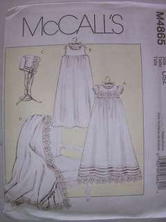 Baby Infants Sewing Pattern Christening Gown/Baptism Outfit / Sets 