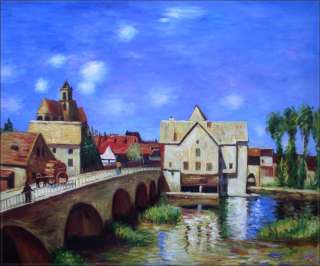 Hand Painted Oil Painting Repro Sisley, Alfred The Bridge at Moret 