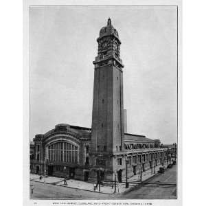 West Side Market,Cleveland,Cuyahoga County,Ohio,OH,1919,showing tower 
