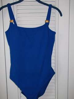 SIRENA COOL LOVELY BLUE TEXTURED TANK SWIMSUIT NWOT 12  