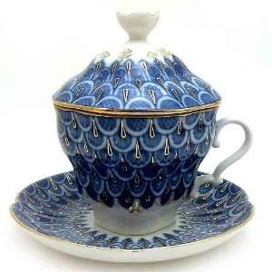  Forget me not Tea Maker Cup with Lid and Saucer