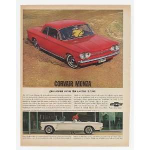  1963 Chevy Corvair Monza Club Coupe & Convertible Print Ad 