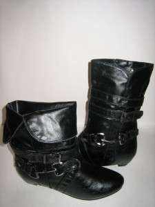 NEW Fashion Cowboy Casual Mid Calf Flats Boots Women Sz  File 02