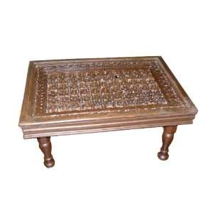   Rossettes Floral Coffee Table Teak Wood India 36: Home & Kitchen