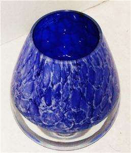 Paper Weight Vase Glass Blown w Glass Cane Exquisite  