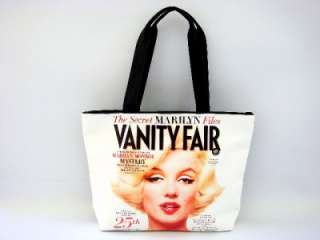 Marilyn Monroe Vanity Fair Magazine Wide Tote Bag Purse  