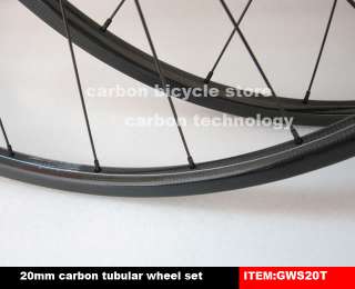 carbon wheels 700C road bike wheelset 20mm deep matte or clear coating 