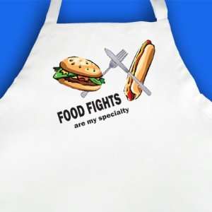  Food Fights Printed Apron: Home & Kitchen
