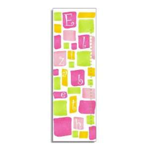   : Pink & Green Color Block Personalized Growth Chart: Everything Else