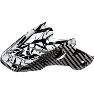 Fly Racing Visor for Formula MX Clash Helmet , Color Black/White 