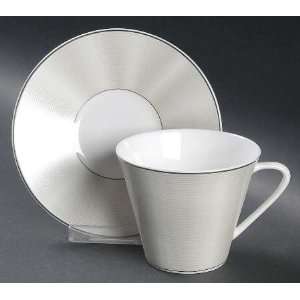   Flat Cup & Saucer Set, Fine China Dinnerware
