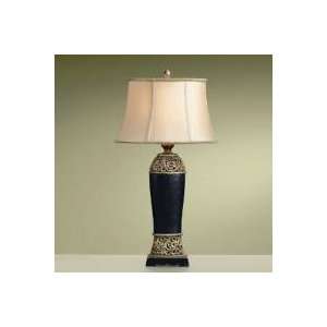 Kichler World View Sil/Blk 1 Light Table Lamp in Black 17 5 in   70475 