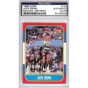  Jack Sikma Autographed/Hand Signed 1986 Fleer Card PSA/DNA 