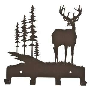  Whitetail Deer Metal Key Rack