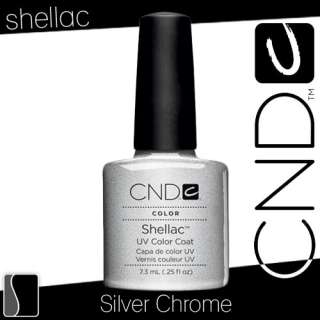 CND Shellac SILVER CHROME Gel UV Nail Polish 0.25 oz Manicure Soak Off 