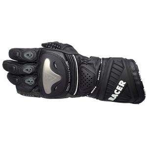  Racer Sicuro Leather Gloves   Medium/Black Automotive