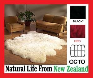 100% New Zealand Genuine XL 8skin Sheepskin Rug 3 Color  