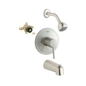 GROHE Concetto Brushed Nickel 1 Handle Tub & Shower Faucet with Single 