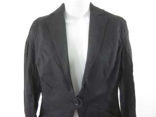 MAX STUDIO Black Button Up Blazer Jacket Sz 2  