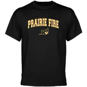   Knox College Prairie Fire Black Logo Arch T shirt