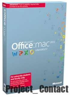 Microsoft Office for Mac University 2011 2 MAC License Full Retail NIB 