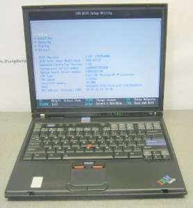 IBM Lenovo T43 Laptop Intel Pentium M 1.86Ghz 1Gb Ram No hard Drive 