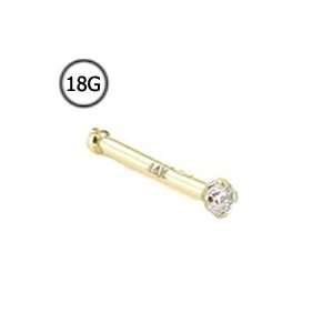   Nose Bone Ring 1.5mm Genuine Diamond GH VS1 VS2 18G FREE Nose Ring