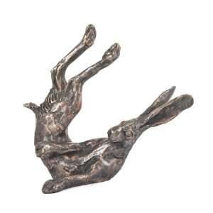  Paul Jenkins Rolling Hare Bronze Resin Sculpture