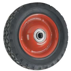 Waxman 4139055 6 Inch by 1 1/2 Inch Rubber Wheel, Black Tire and Red 