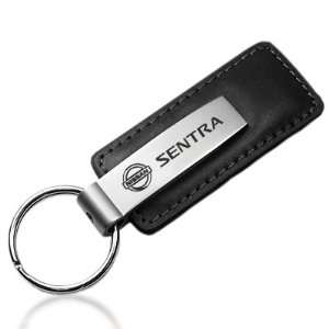 Nissan Sentra Black Leather Auto Key Chain