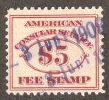 Consular Service Fee Stamp, Scott RK6  