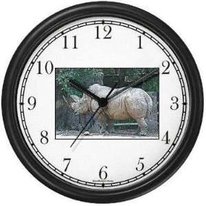  White Rhinoceros (Rhino) #3 (JP6) Wall Clock by WatchBuddy 