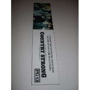 COUNTRY STRONG   2 1/2 x 12 INCH S/S MOVIE MYLAR