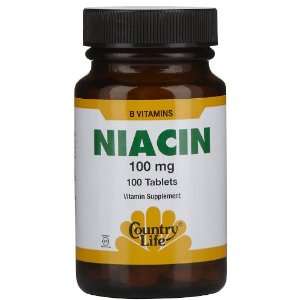  Country Life Niacin 100 mg Tabs, 100 ct Health & Personal 