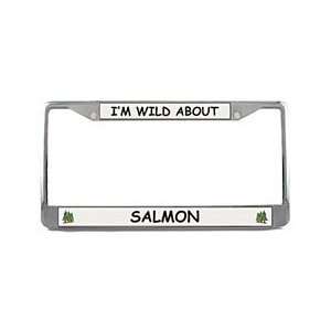 Salmon License Plate Frame (Chrome): Patio, Lawn & Garden