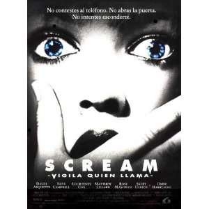 Scream Poster Spanish 27x40 Drew Barrymore Neve Campbell Courteney Cox 