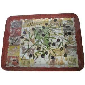 Serving Trays  Ode to Olives Large Serving Tray   19 x 14  