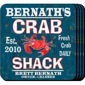  Crab Shack Personalized Coaster Set: Kitchen & Dining