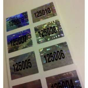  Sequentially Numbered Security Hologram Labels   Tamper 