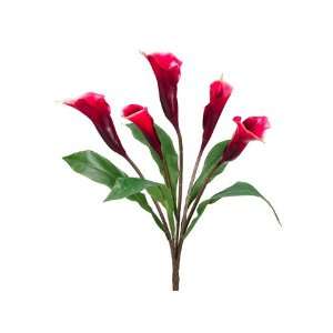  Faux 24 Calla Lily Bush Two Tone Burgundy (Pack of 6 
