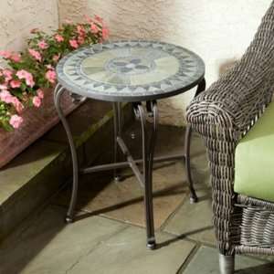  Alfresco Home Cremona 20 in. Round Side Table Patio, Lawn 