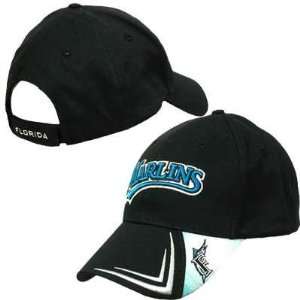  MLB FLORIDA MARLINS BLACK BLUE MIAMI BASEBALL HAT CAP 