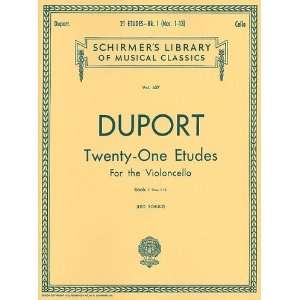  21 Etudes for Cello Book 1 by Jean Pierre Duport Musical 