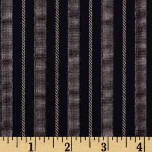  44 Wide Marcus Brothers Stripes Navy/Cream Fabric By The 