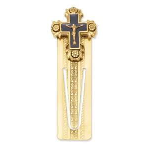  Gold tone Crucifix Small Bookmark Jewelry