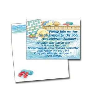  NRN SUMMER SPLASH Invitation   6 x 8   10 Flatcards & 10 